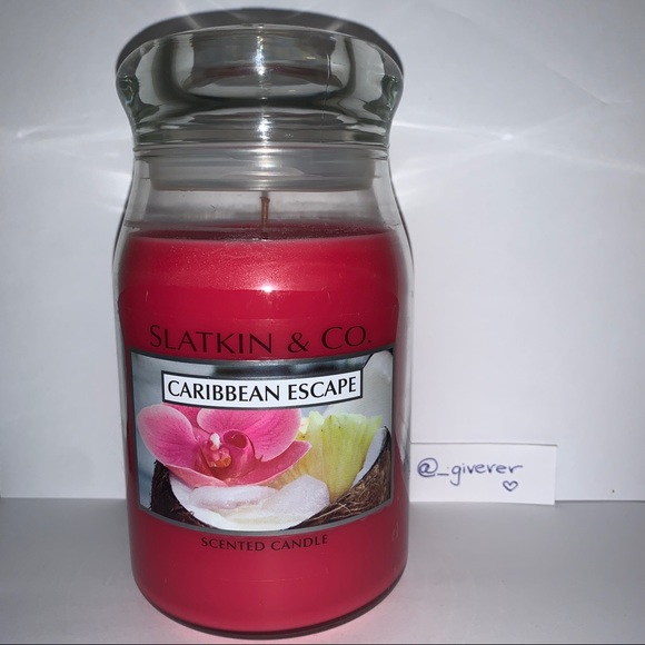 Caribbean Escape 🌸🌴 XL Jar Candle Slatkin BBW - Picture 1 of 12
